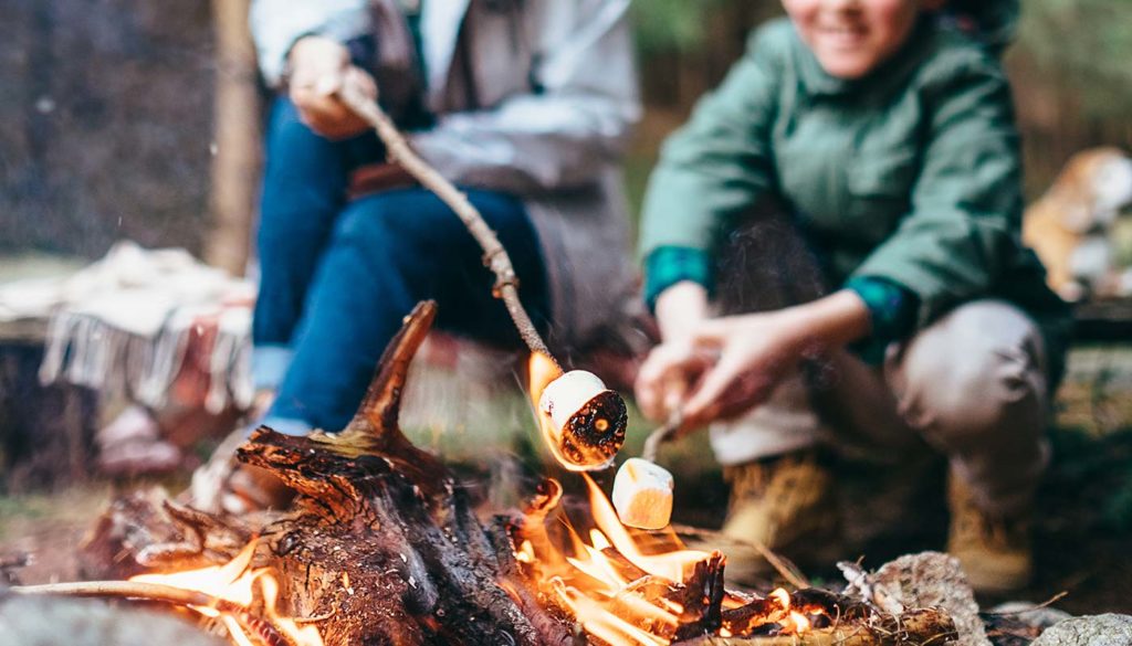 roasting marshmallows