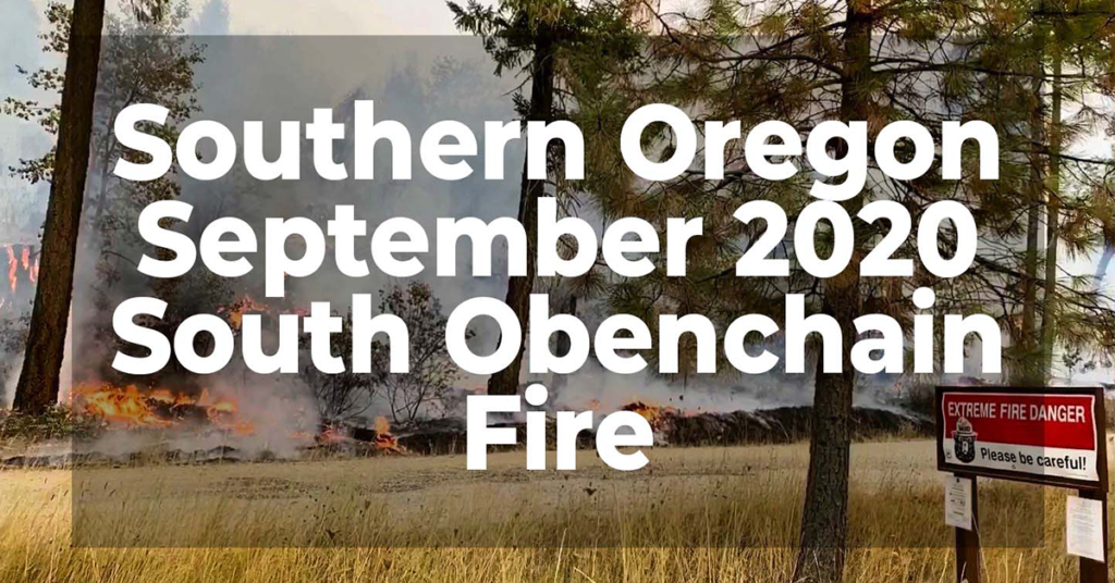 wildfire burning in field with trees southern oregon september 2020 south obenchain fire"