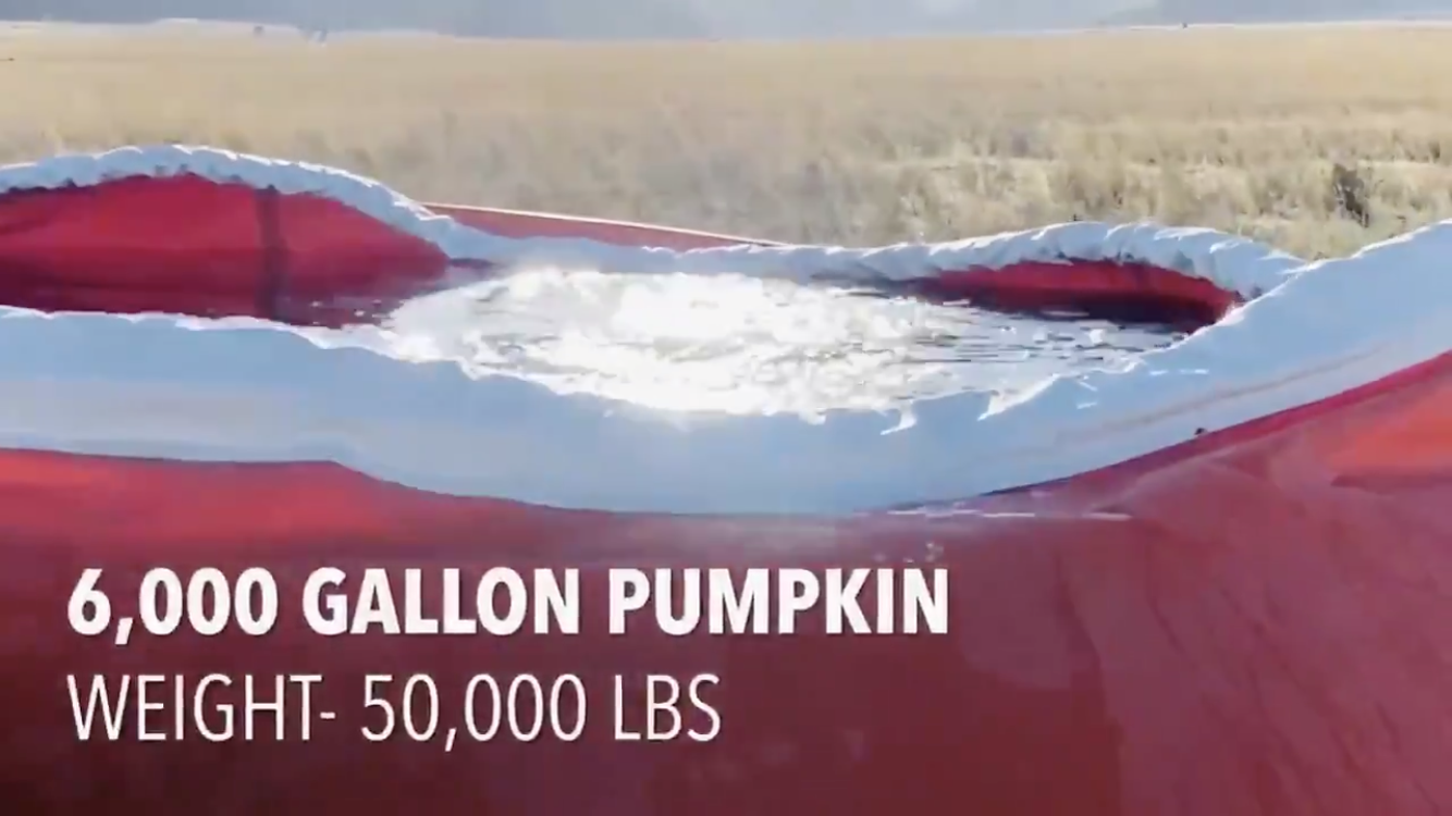6,000 gallon pumpkin weight 50,000 lbs